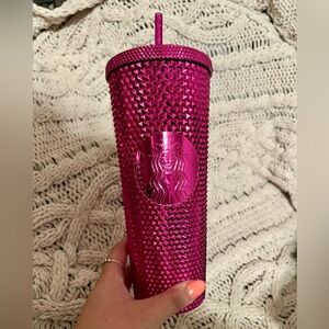 NWT - Magenta Pink Spiked Starbucks Cold Cup